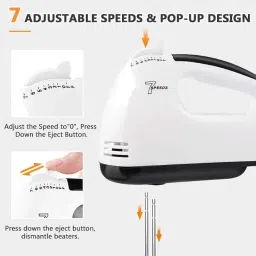 Olrada Electric Hand Mixer, Blender, Beater, 7 Speed, (Hand Mixer) image 4