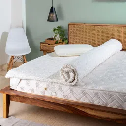 The White Willow Bed Mattress Topper for Single Size Bed-Memory Foam Cool Gel-Medium Firm Single Bed Mattress Topper for Back Pain & Support-Pressure Relief & Extra Comfort-Premium Fabric-72x30|1" H image 1