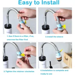 Brilora Activated Carbon Faucet Water Filter – Tap Water Purifier Cartridge | Multilayer Kitchen Tap Filter for Clean & Safe Drinking Water Pack of 1 image 3