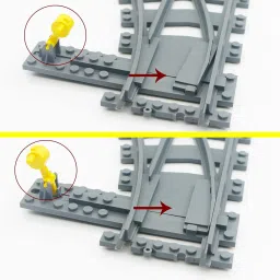 City Train Track - 2 Sets Track Switch Accessories Building Block, Road Flexible Rails Bricks Toys image 3