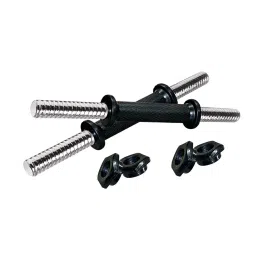 UNBREAKABLE BULL GYM DUMBBELL ROD 14 INCH LONG WITH 4 NUTS FOR HOME GYM WORKOUT BICEP TRICEP WORKOUT image 2