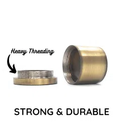 FAPBADRI Wall to Wall Bracket (Conceal Support) for 1 inch Curtain Pipe/Rod, Screws & Wallplugs Also Available, Material - Stainless Steel (SS), Colour - Antique Gold, 2 Pieces image 2