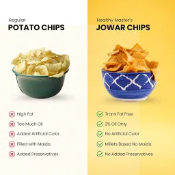Healthy Master Light & Crispy Jowar Chips 200 Gram | Millet Chips image 4