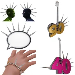 30PCS 40MM Spike and Studs Silver Cone Spikes Punk Bullet Large Leather Rivets Screwback Studs Screw on Cone for DIY Craft Clothing image 5