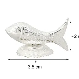 KMJ Pure Silver Fish Idol/Statue/Figurine for Vastu and Wealth| Chandi ki Machli | Handcrafted Fine Silver Decorative Showpiece | Good Luck Symbol for Home, Office & Gifting image 1
