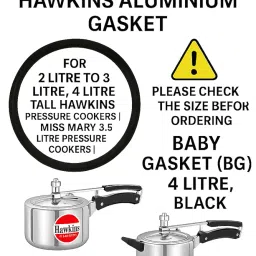 Nechu Kitchen® Cooker Gasket Compatible Replacement for Hawkins Ceramic/Nonstick 2 Litre & 3 Litre Pressure Cooker | Rubber Sealing Ring Spare image 3