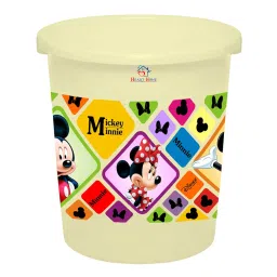 Heart Home Disney Mickey Minnie Print Plastic Garbage Waste Dustbin/Recycling Bin for Home, Office, Factory, 5 Liters (Cream) -HS_35_HEARTHS17761 image 5