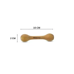 Natural.Toys Toddler Neem Wood Teether Dumbbell Sticks For Babies, Wooden Teether Baby Wood Baby Teether Chusni Sacker/Soother Rattle Nibbler Teething Toy Teeher For Baby 2-Pc image 1