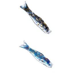 Merishopp 25pcs Japanese Windsock Carp Garden Koi Nobori Sailfish Black Blue image 2