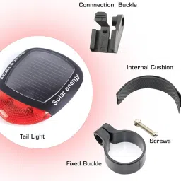 Wavva Bicycle Solar LED Tail Light | Waterproof Rear Bike Light with 3 Light Modes | Cycling Safety Light with Fast-Charging| Ideal for Road, Mountain, and Commuter Bikes. image 2
