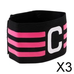 VELURA 3xFootball Soccer Sports Arm Adjustable Bands Captain Armband #2 Black|Sporting Goods | Team Sports | Soccer | Clothing, Shoes & Accessories image 1