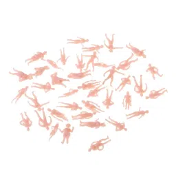 UJEAVETTE® 1/87 Scale Mini Plastic People Figures Miniatures Beach Crowd Model Trains Ho image 4