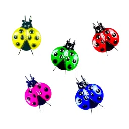 STYLEHEAVEN 5Pcs Ladybug Wall Decoration Statue Wall Sculpture for Bedroom Fence Terrace image 3