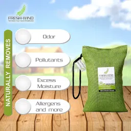 FRESHWIND Non-Electric Activated Charcoal Air Purifier, Deodorizer, odour Absorber and Dehumidifier Granule (Unscented,500g) image 4