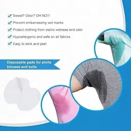 Disposable Underarm Sweat Pads for Men | Women – Highly Absorbent, Cotton, Anti-Allergic, Anti-Bacterial, and Odor-Control Underarm Sweat Pads, Peel-Off (Pack of 20) image 4