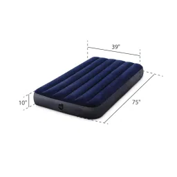 Toy Imagine Inflatable Air Mattress with Velvety Surface and Quick Inflation Valve, Single Size 39” x 75” x 10” image 1