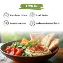 Organic Tahini 454g - Hulled Sesame Seeds - Ideal Tahini for Hummus - Smooth and Nutty Spread - 100% Pure and Natural - The Holly Tree image 3