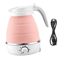 Merishopp Travel Folding Electric Kettle Fast Boiling Auto Shut Off Small Water Boiler Pink image 2