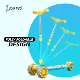 Cockatoo Rocket Racer LED Scooter for Kids 3-12 Years, Kids Scooter with 40MM Led Lights in PP+PU Wheel, 4 Adjustable Height Scooter, Up to 50 Kg Weight Capacity image 3