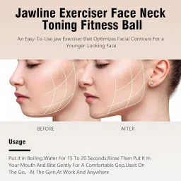 RUSEELA Jawline Exerciser Tool, Jaw Exerciser 40/50/60lbs Food-Grade Silicone Jawline Exerciser for Men & Women, Tighten, Tone & Strengthen, Target Your jawline, Chin, Lips and Cheekbones Jaw Trainer image 3