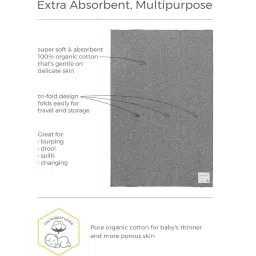 TuddyBuddy Baby Burp Cloth Towel Napkins for Baby Large 17x12 Inches, Fine Double Layer 100% Cotton (5 Pcs Burp Towels, Pink Honey Bees) image 5