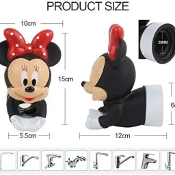 KC DECOR ‚Kids Faucet Extender - Anti-Splash Tap Water Filter for Easy Handwashing, Minnie Mouse Design image 3