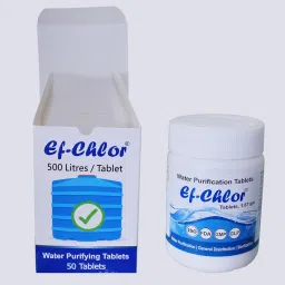Ef-Chlor 1.67gm Tablet for Clean Tank Water - Purifies 500 Litres per Tablet - Pack of 50 Tablets for Effective Overhead & Underground Tank Water Purification image 5
