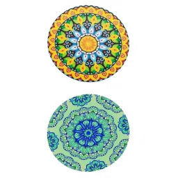 MERISHOPP® 2pcs Waterproof Round Table Cover Elastic Edged Table Cloths Boho Style|Home & Garden | Kitchen, Dining & Bar | Linens & Textiles | Tablecloths image 3