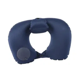 STYLEHEAVEN Inflatable Travel Pillow Adults Head Support for Bussiness Trip Train Travel Navy image 3