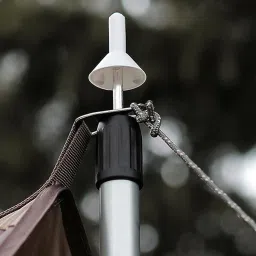 SAZ DEKOR 2xTelescoping Tarp Poles Tarp Fall Camping Hiking Shelter Hammock Shade Silver image 4