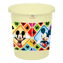 Heart Home Disney Mickey Minnie Print Plastic Garbage Waste Dustbin/Recycling Bin for Home, Office, Factory, 5 Liters (Cream) -HS_35_HEARTHS17761 image 3
