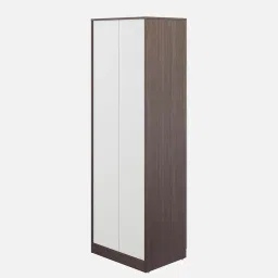 A GLOBIA CREATIONS Slino 2 Door Wardrobe | Engineered Wood | Choco Walnut Matte Finish | Bedroom Storage Cabinet with 4 Shelves | Water & Scratch Resistant | 36-Month Warranty image 4