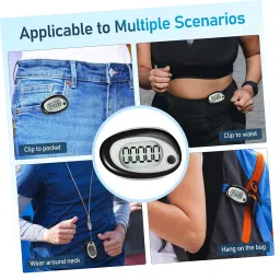 Abaodam Counter Pedometer Clip and Lanyard for Accurate Hiking and Outdoor Activity Tracking image 2
