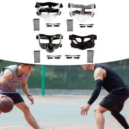 enakshi (label) Enakshi® Nose Guard for Broken Nose, Basketball Face Mask for Basketball Soccer Teens Clear Black|Sporting Goods | Team Sports | Basketball | Clothing, Shoes & Accessories | Protective Gear image 5