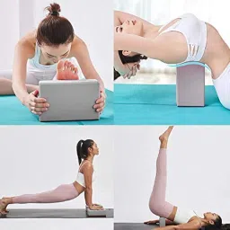 Fariox Moisture-Proof High Density Foam Yoga Block Brick, Pack of 2 ( Medium , multicolour) image 1