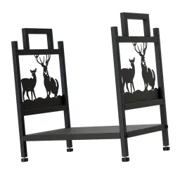 Merishopp Firewood Rack Outdoor and Indoor Wood Pile Storage Rack for Indoor Fireplace|Home & Garden | Log Holders & Carriers|1Metal Firewood Log Rack image 2