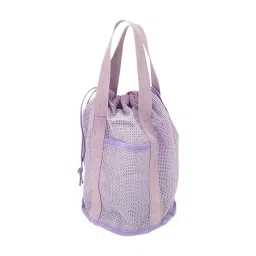 TRENDIVIBE Mesh Shower Tote Bag Convenient Portable for Camping Accessories Beach Purple image 4
