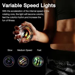 EIZOOU Gyro Ball Strength Forearm Exerciser Advanced Wrist Hand Trainer for Grip Flexibility Rehabilitation Ideal for Fitness Injury Recovery Sports image 4