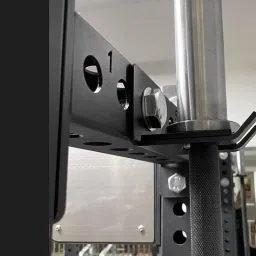 TRENDYNEST Triple Barbell Holder for Squat Rack Metal Home Gym Accessory Gym Bar Hanger Black | Fitness Running & Yoga | Strength Training | Weight Storage image 2