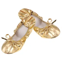 velura SYDLBallet Shoes Soft PU Leather Elastic Bottom Belly Dancing Flat Sole Shoes L| Ballet| Dancewear image 4