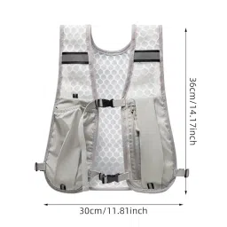 THE STYLE SUTRA Hydration Vest for Men Women Reflective Water Pack for Trail Race Marathoner Gray image 1