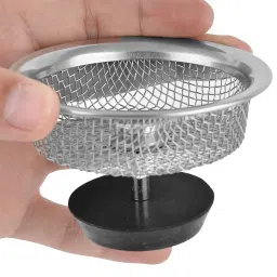 Oblivion Stainless Steel Sink Strainer Basket Kitchen Sink Filter with 2 in 1 Multifunctional Knife and Sawtooth Peeler for Fruits and Vegetables Durable rustproof Easy to Clean image 4