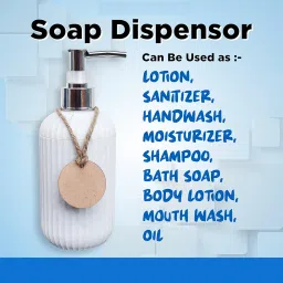 SKADIOO Liquid Soap Dispenser|Sanitizer Dispenser, Lotion, Shampoo Dispenser | 3 Handwash Bottle for Kitchen | Soap Dispenser for Wash Basin | 300 ML (Pack of 3,) image 4