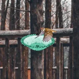 CALANDIS™ Wall-Mounted Bird Bath Large Capacity Bird Water Bowl for Terrace Lawn Patio Blue | Birdbaths | Bird & Wildlife Accessories | Yard, Garden & Outdoor Living image 3