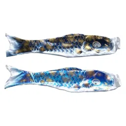 Merishopp 25pcs Japanese Windsock Carp Garden Koi Nobori Sailfish Black Blue image 3