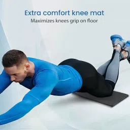 AGARO AR222 Ab Roller SingleWheel, Abdominal Exercise Roller, Home Gym With Knee Mat For Men And Women, Black & Red image 1