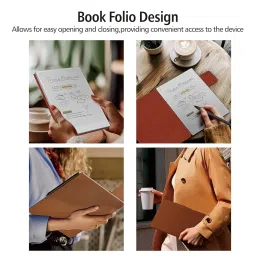 JvKzaen Case for Remarkable Paper Pro Color 11.8”,Slim Hard Back Shell Protective with Pen-Buckle,Smart Magnetic Cover for Remarkable Paper Pro 11.8" Color 2024 Released Tablet Only(Brown) image 5