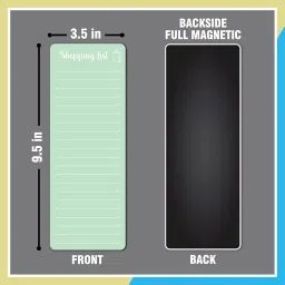 Magnetic Shopping List Grocery Fridge Magnet, 10x24 cm Acrylic Board with Marker (Light Green) image 4