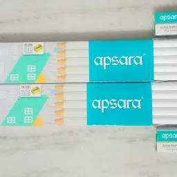 Apsara Glass Marking Pencils, White - Pack of 20 image 1