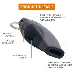 Proberos® 2PCS Whistle High Sound for Sports Coach, Sports Whistles with Lanyard, Whistle for Football Coach, Boxing Referee (Black and Yellow) image 1